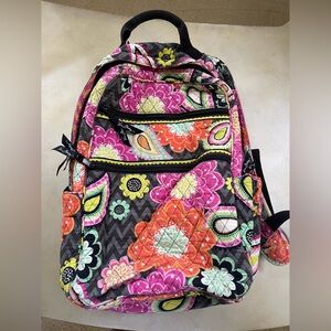Vera Bradley Pink and Orange Quilted Backpack
